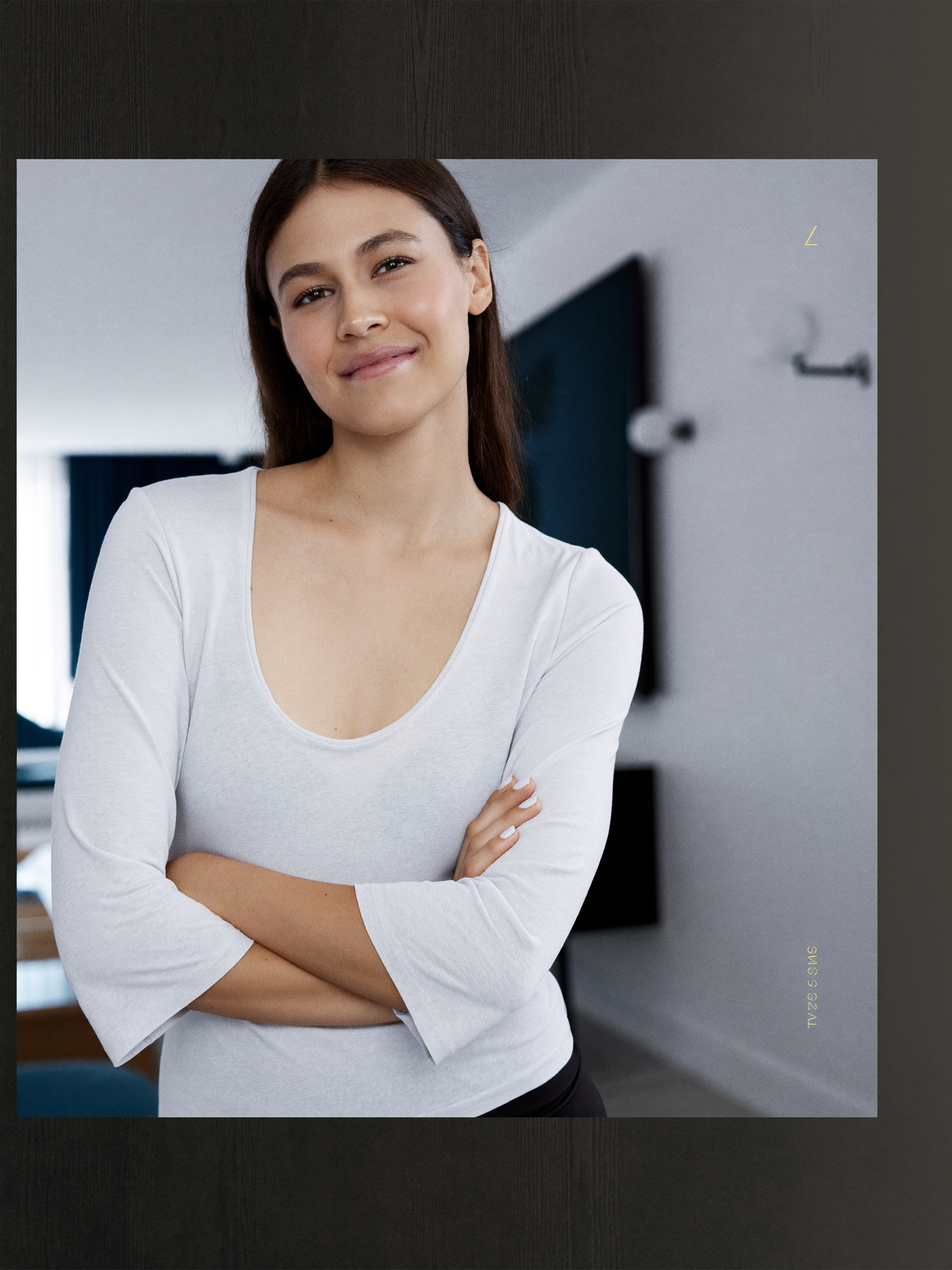 A quietly confident woman, relaxed and at ease, some time after her procedure